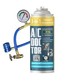 3in1 Dichtmittel + Öl + Kältemittel Ersatzgas R134A für Autos von 1995 bis 2016 + Füllschlauch