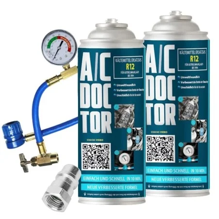 Kältemittel Set R12 Ersatzgas für Autos bis 1994 + Schlauch