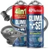 CLIMASET PRO Line Set – Füllschlauch mit Manometer + R134a Ersatzgas für Kfz-Klimaanlagen